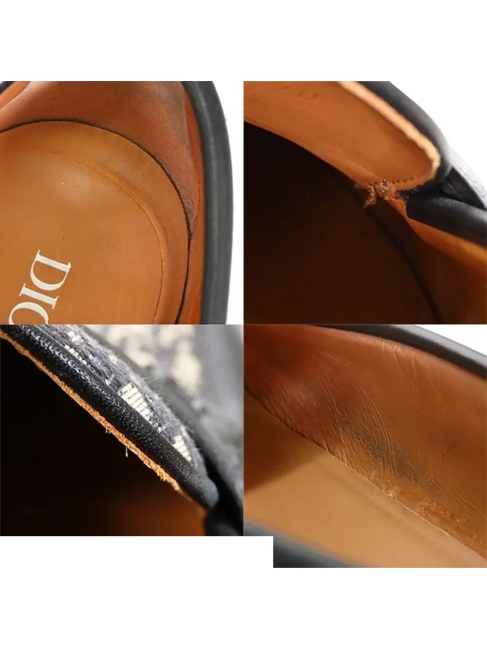 Dior Loafers Navy Fabric Leather Explorer Oblique Jacquard Shoes